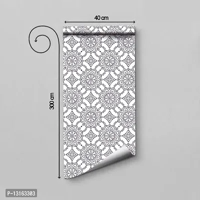 Self Adhesive Wallpapers (GeometricPhool) Wall Stickers Extra Large (300x40cm) for Bedroom | Livingroom | Kitchen | Hall Etc-thumb2