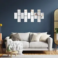 DeCorner Mirror Stickers for Wall | Pack of (13 Big Frame Silver) 3D Acrylic Decorative Mirror Wall Stickers, Mirror for Wall | Home | Almira | Bedroom | Bathroom | Hall | Kitchen | KidsRoom Etc.-thumb3