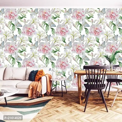 DeCorner - Self Adhesive Wallpaper for Walls (Butterfly Jasmine) Extra Large Size (300x40) Cm Wall Stickers for Bedroom | Wall Stickers for Living Room | Wall Stickers for Kitchen | Pack of-1-thumb3