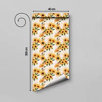 DeCorner - Self Adhesive Wallpaper for Walls (GreetingSunflower) Extra Large Size (300x40) Cm Wall Stickers for Bedroom | Wall Stickers for Living Room | Wall Stickers for Kitchen | Pack of-1-thumb1