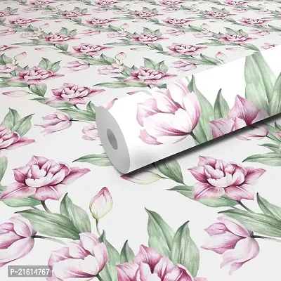 DeCorner - Self Adhesive Wallpaper for Walls (Basant Tulip) Extra Large Size (300x40) Cm Wall Stickers for Bedroom | Wall Stickers for Living Room | Wall Stickers for Kitchen | Pack of-1