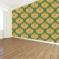 Self Adhesive Wallpapers (JaipurTextureYellow) Wall Stickers Extra Large (300x40cm) for Bedroom | Livingroom | Kitchen | Hall Etc-thumb3