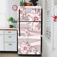 Self Adhesive Fridge Sticker Single/Double Door Full Size (160x60) Cm Fridge Stickers | Refrigerator Wall Stickers for Kitchen Decoration | Sticker for Fridge Door (DotFlower)-thumb3