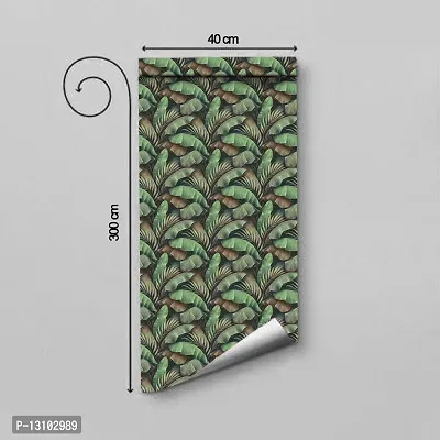 WALLWEAR - Self Adhesive Wallpaper For Walls And Wall Sticker For Home D&eacute;cor (BananaLeaf) Extra Large Size (300x40cm) 3D Wall Papers For Bedroom, Livingroom, Kitchen, Hall, Office Etc Decorations-thumb2