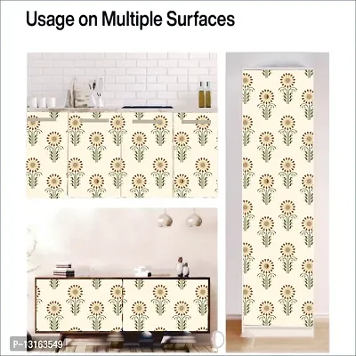 Self Adhesive Wallpapers (SurajMukhiFool) Wall Stickers Extra Large (300x40cm) for Bedroom | Livingroom | Kitchen | Hall Etc-thumb5