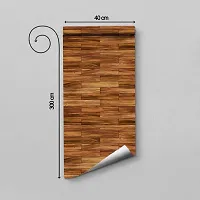 DeCorner - Self Adhesive Wallpaper for Walls (WoodenPatti) Extra Large Size (300x40) Cm Wall Stickers for Bedroom | Wall Stickers for Living Room | Wall Stickers for Kitchen | Pack of-1-thumb1