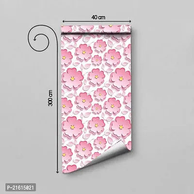 DeCorner - Self Adhesive Wallpaper for Walls (LovelyPinkFool) Extra Large Size (300x40) Cm Wall Stickers for Bedroom | Wall Stickers for Living Room | Wall Stickers for Kitchen | Pack of-1-thumb2