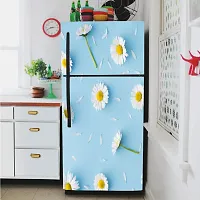 Self Adhesive Fridge Sticker Single/Double Door Full Size (160x60) Cm Fridge Stickers | Refrigerator Wall Stickers for Kitchen Decoration | Sticker for Fridge Door (PolkaFlower)-thumb2