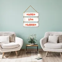 DeCorner Decorative Wooden Printed all Hanger | Wall Decor for Living Room | Wall Hangings for Home Decoration | Bedroom Wall Decor | Wooden Wall Hangings Home.(Live love Laugh)-thumb2