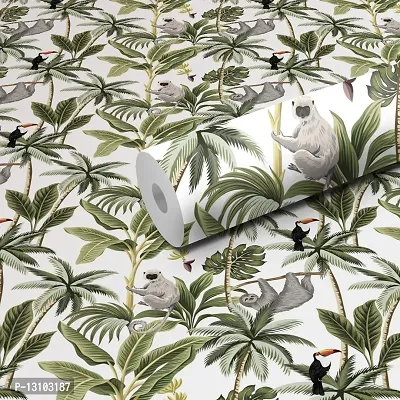 WALLWEAR - Self Adhesive Wallpaper For Walls And Wall Sticker For Home D&eacute;cor (JungleMonkey) Extra Large Size (300x40cm) 3D Wall Papers For Bedroom, Livingroom, Kitchen, Hall, Office Etc Decorations