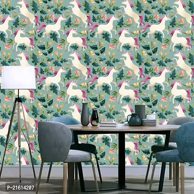 DeCorner - Self Adhesive Wallpaper for Walls (WhiteUnicorn) Extra Large Size (300x40) Cm Wall Stickers for Bedroom | Wall Stickers for Living Room | Wall Stickers for Kitchen | Pack of-1-thumb5