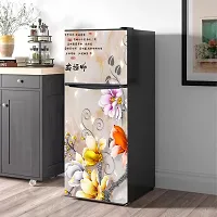 Self Adhesive Fridge Sticker Single/Double Door Full Size (160x60) Cm Fridge Stickers | Refrigerator Wall Stickers for Kitchen Decoration | Sticker for Fridge Door (JointFlower)-thumb3