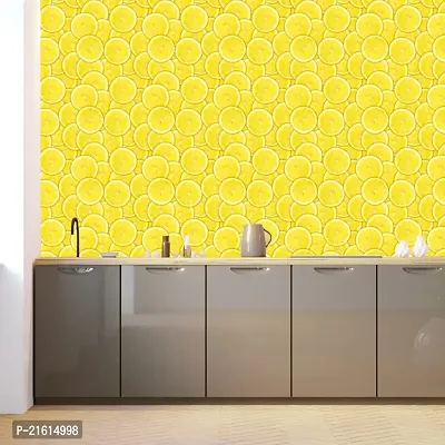 DeCorner - Self Adhesive Wallpaper for Walls (Lemon Slice) Extra Large Size (300x40) Cm Wall Stickers for Bedroom | Wall Stickers for Living Room | Wall Stickers for Kitchen | Pack of-1-thumb5