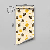 DeCorner - Self Adhesive Wallpaper for Walls (MadhuMakkhi) Extra Large Size (300x40) Cm Wall Stickers for Bedroom | Wall Stickers for Living Room | Wall Stickers for Kitchen | Pack of-1-thumb2