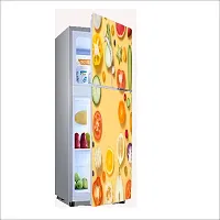 Self Adhesive Fridge Sticker Single/Double Door Full Size (160x60) Cm Fridge Stickers | Refrigerator Wall Stickers for Kitchen Decoration | Sticker for Fridge Door (CutFruit)-thumb3