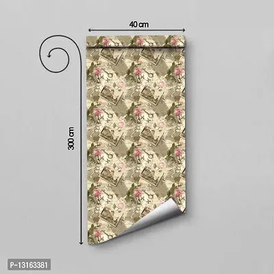 Self Adhesive Wallpapers (KeyPaperRose) Wall Stickers Extra Large (300x40cm) for Bedroom | Livingroom | Kitchen | Hall Etc-thumb2