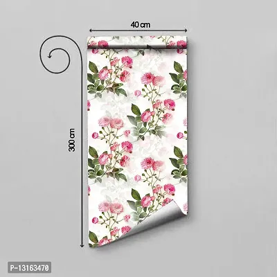 Self Adhesive Wallpapers (PinkMarigold) Wall Stickers Extra Large (300x40cm) for Bedroom | Livingroom | Kitchen | Hall Etc-thumb2