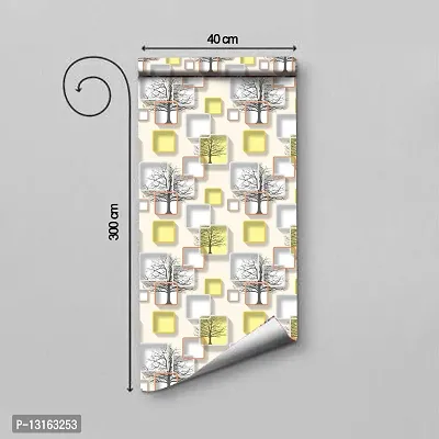 Self Adhesive Wallpapers (ChokorYellow) Wall Stickers Extra Large (300x40cm) for Bedroom | Livingroom | Kitchen | Hall Etc-thumb2