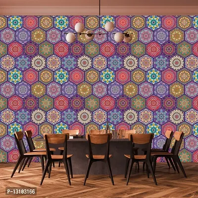 WALLWEAR - Self Adhesive Wallpaper For Walls And Wall Sticker For Home D&eacute;cor (HexagunArt) Extra Large Size (300x40cm) 3D Wall Papers For Bedroom, Livingroom, Kitchen, Hall, Office Etc Decorations-thumb3