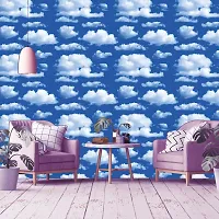 Self Adhesive Wallpapers (BlueSkyCloud) Wall Stickers Extra Large (300x40cm) for Bedroom | Livingroom | Kitchen | Hall Etc-thumb3