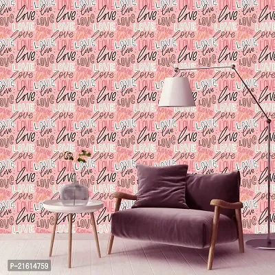 DeCorner - Self Adhesive Wallpaper for Walls (PinkLove) Extra Large Size (300x40) Cm Wall Stickers for Bedroom | Wall Stickers for Living Room | Wall Stickers for Kitchen | Pack of-1-thumb2