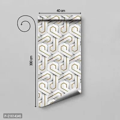 DeCorner - Self Adhesive Wallpaper for Walls (GoldenMaze) Extra Large Size (300x40) Cm Wall Stickers for Bedroom | Wall Stickers for Living Room | Wall Stickers for Kitchen | Pack of-1-thumb4