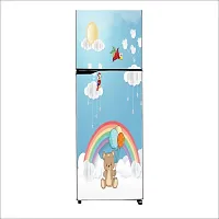 Self Adhesive Fridge Sticker Single/Double Door Full Size (160x60) Cm Fridge Stickers | Refrigerator Wall Stickers for Kitchen Decoration | Sticker for Fridge Door (RainbowTeddy)-thumb2