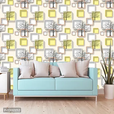 Self Adhesive Wallpapers (ChokorYellow) Wall Stickers Extra Large (300x40cm) for Bedroom | Livingroom | Kitchen | Hall Etc-thumb4