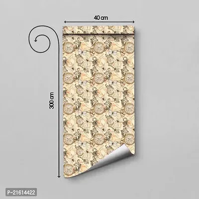 DeCorner - Self Adhesive Wallpaper for Walls (TimeClock) Extra Large Size (300x40) Cm Wall Stickers for Bedroom | Wall Stickers for Living Room | Wall Stickers for Kitchen | Pack of-1-thumb2