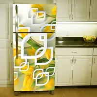 Self Adhesive Fridge Sticker Single/Double Door Full Size (160x60) Cm Fridge Stickers | Refrigerator Wall Stickers for Kitchen Decoration | Sticker for Fridge Door (LeafNLeaf)-thumb2