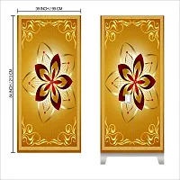 Self Adhesive Almirah Stickers, Wall Stickers, Decorative Sticker Wallpaper for Home Wardrobe Doors (AstroFlowerAlmira) PVC Vinyl Size Large (39 x 84 Inch)-thumb1