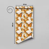 Self Adhesive Wallpapers (VintageButterfly) Wall Stickers Extra Large (300x40cm) for Bedroom | Livingroom | Kitchen | Hall Etc-thumb1