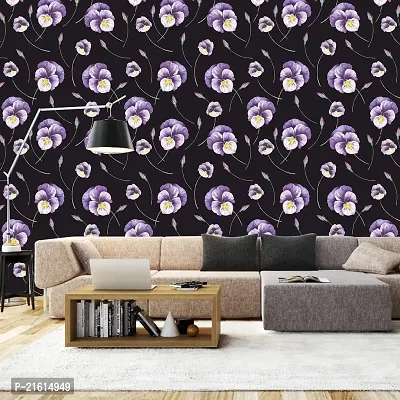 DeCorner - Self Adhesive Wallpaper for Walls (BlackPansy) Extra Large Size (300x40) Cm Wall Stickers for Bedroom | Wall Stickers for Living Room | Wall Stickers for Kitchen | Pack of-1-thumb4