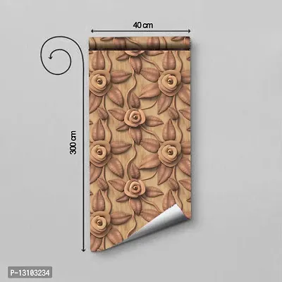 WALLWEAR - Self Adhesive Wallpaper For Walls And Wall Sticker For Home D&eacute;cor (MuddyFlower) Extra Large Size (300x40cm) 3D Wall Papers For Bedroom, Livingroom, Kitchen, Hall, Office Etc Decorations-thumb2