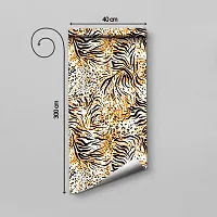 Self Adhesive Wallpapers (TigerSkin) Wall Stickers Extra Large (300x40cm) for Bedroom | Livingroom | Kitchen | Hall Etc-thumb1