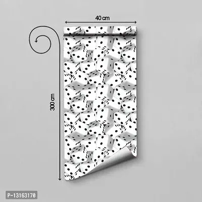 Self Adhesive Wallpapers (3DDice) Wall Stickers Extra Large (300x40cm) for Bedroom | Livingroom | Kitchen | Hall Etc-thumb2