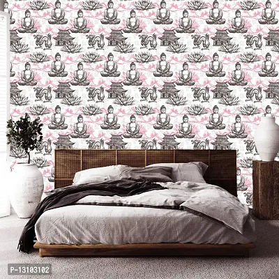 WALLWEAR - Self Adhesive Wallpaper For Walls And Wall Sticker For Home D&eacute;cor (DragonBuddha) Extra Large Size (300x40cm) 3D Wall Papers For Bedroom, Livingroom, Kitchen, Hall, Office Etc Decorations-thumb3