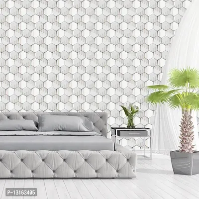 Self Adhesive Wallpapers (MarbleHexa) Wall Stickers Extra Large (300x40cm) for Bedroom | Livingroom | Kitchen | Hall Etc-thumb4