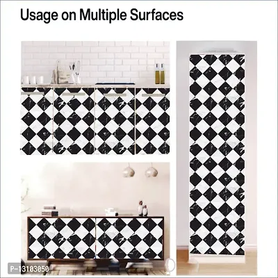 WALLWEAR - Self Adhesive Wallpaper For Walls And Wall Sticker For Home D&eacute;cor (ChessMarble) Extra Large Size (300x40cm) 3D Wall Papers For Bedroom, Livingroom, Kitchen, Hall, Office Etc Decorations-thumb5