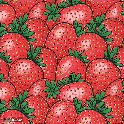 Self Adhesive Wallpapers (Strawberry) Wall Stickers Extra Large (300x40cm) for Bedroom | Livingroom | Kitchen | Hall Etc