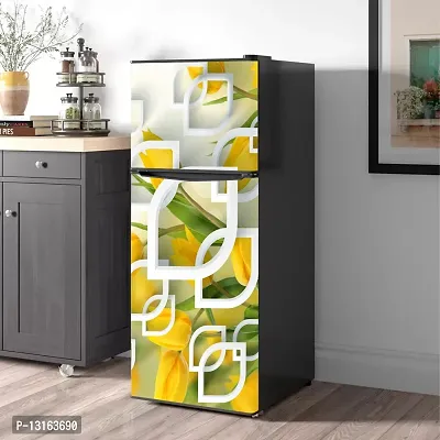 Self Adhesive Fridge Sticker Single/Double Door Full Size (160x60) Cm Fridge Stickers | Refrigerator Wall Stickers for Kitchen Decoration | Sticker for Fridge Door (LeafNLeaf)-thumb4