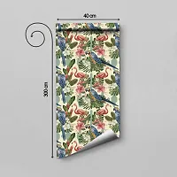 DeCorner - Self Adhesive Wallpaper for Walls (JungleParrot) Extra Large Size (300x40) Cm Wall Stickers for Bedroom | Wall Stickers for Living Room | Wall Stickers for Kitchen | Pack of-1-thumb1