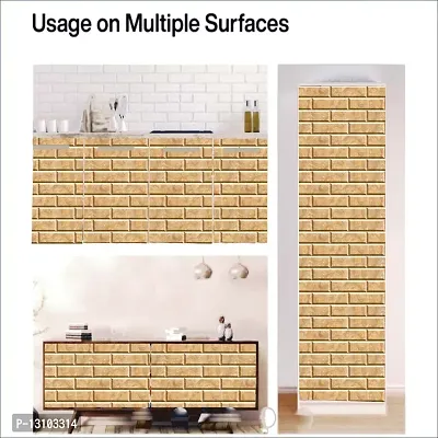 WALLWEAR - Self Adhesive Wallpaper For Walls And Wall Sticker For Home D&eacute;cor (ShadeBrick) Extra Large Size (300x40cm) 3D Wall Papers For Bedroom, Livingroom, Kitchen, Hall, Office Etc Decorations-thumb5