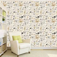 DeCorner - Self Adhesive Wallpaper for Walls (CoffeeShop) Extra Large Size (300x40) Cm Wall Stickers for Bedroom | Wall Stickers for Living Room | Wall Stickers for Kitchen | Pack of-1-thumb2