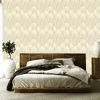 WALLWEAR - Self Adhesive Wallpaper For Walls And Wall Sticker For Home D&eacute;cor (GoldenPipleLeaf) Extra Large Size (300x40cm) 3D Wall Papers For Bedroom, Livingroom, Kitchen, Hall, Office Etc Decorations-thumb3