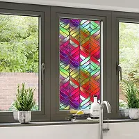 Designer Self Adhesive Vinyl Window Privacy Film Decorative Stickers Large Size (60x200Cm) Glass Film Window Stickers for Home Glass Bathroom Colourful Window Sticker for Glass-thumb2