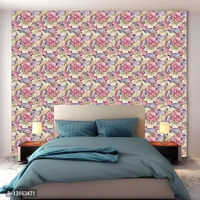 Self Adhesive Wallpapers (PinkPurple) Wall Stickers Extra Large (300x40cm) for Bedroom | Livingroom | Kitchen | Hall Etc-thumb3