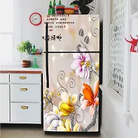 Self Adhesive Fridge Sticker Single/Double Door Full Size (160x60) Cm Fridge Stickers | Refrigerator Wall Stickers for Kitchen Decoration | Sticker for Fridge Door (JointFlower)-thumb2