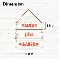 DeCorner Decorative Wooden Printed all Hanger | Wall Decor for Living Room | Wall Hangings for Home Decoration | Bedroom Wall Decor | Wooden Wall Hangings Home.(Live love Laugh)-thumb1