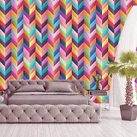 Self Adhesive Wallpapers (RainbowStrip) Wall Stickers Extra Large (300x40cm) for Bedroom | Livingroom | Kitchen | Hall Etc-thumb3